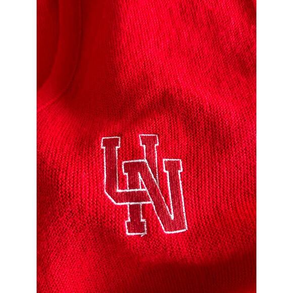 Vintage SIGNET Creslan Red University Collegiate V-Neck Sweater Size L Nebraska - Picture 7 of 7